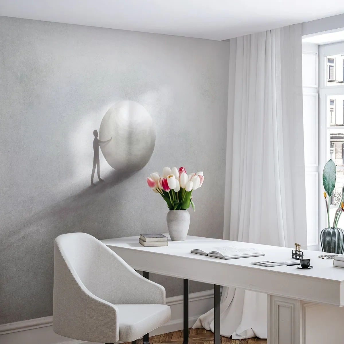 Fototapete Premium Canvas - Das Spiel des Lebens - Abstraktion, Stück, Mann - 250x175 cm