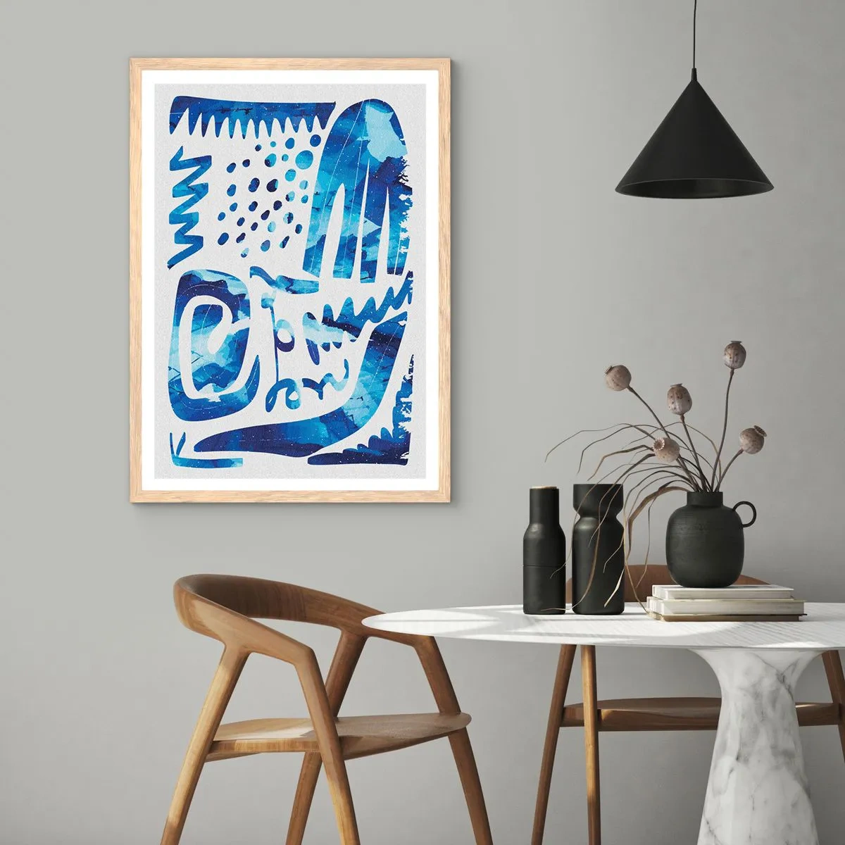 Poster in einem Rahmen aus heller Eiche - Zurück zu den Wurzeln - 50x70 cm