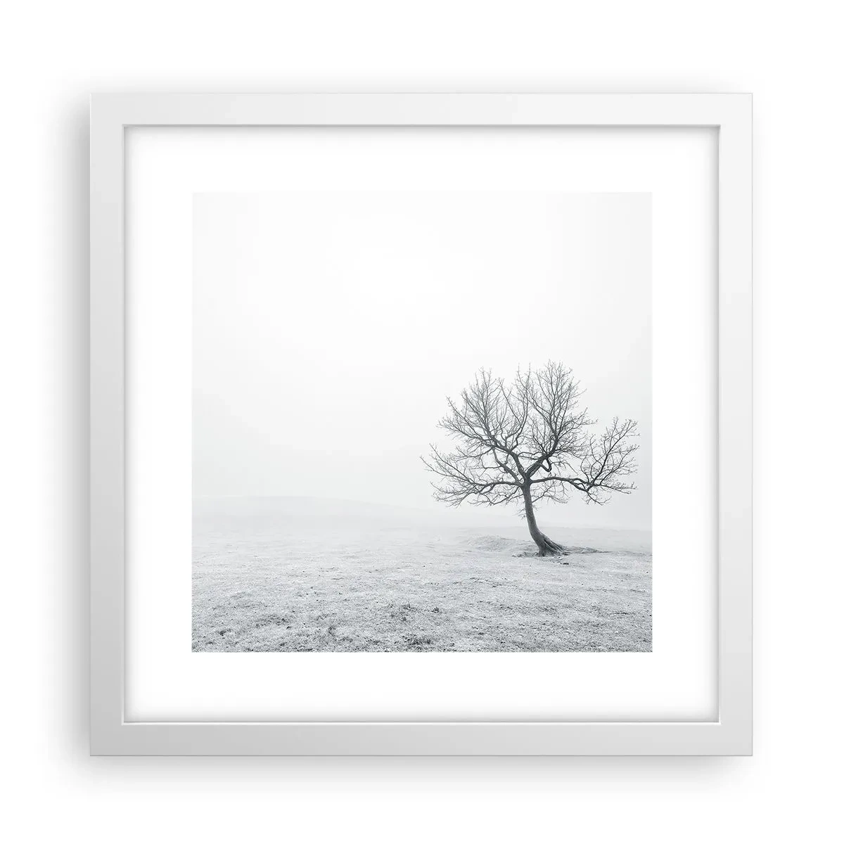 Poster in einem weißen Rahmen - Gegen das Nichts - 30x30 cm