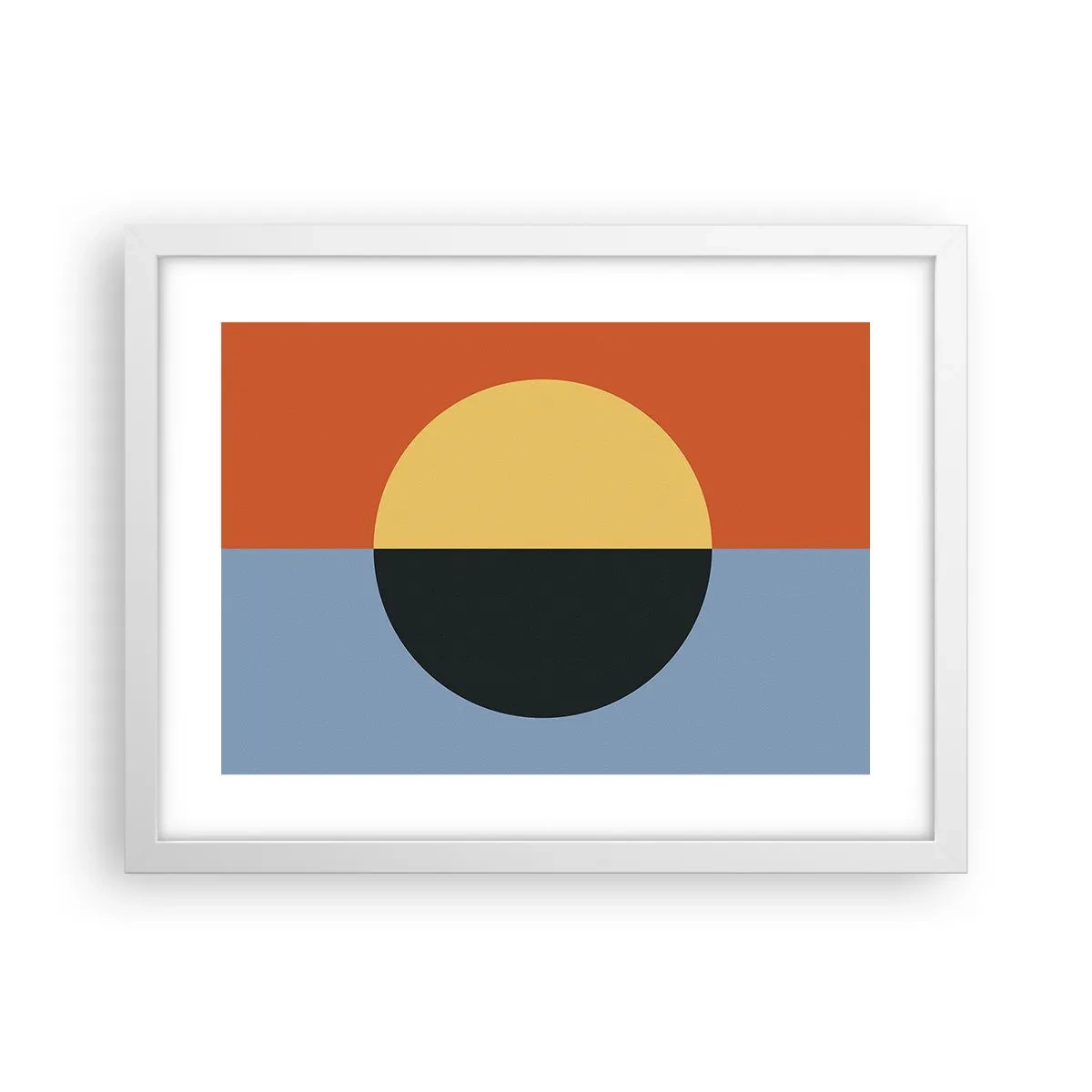 Poster in einem weißen Rahmen - Eine Komposition aus Wärme und Kühle - 40x30 cm
