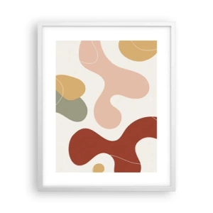 Poster in einem weißen Rahmen - Kringel oder Schnörkel? - 40x50 cm