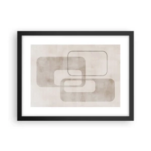 Poster in einem schwarzem Rahmen - Geometrische Fuge - 40x30 cm