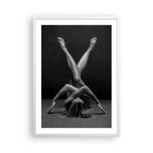 Poster in einem weißen Rahmen - Die Geometrie der Nacktheit - 50x70 cm