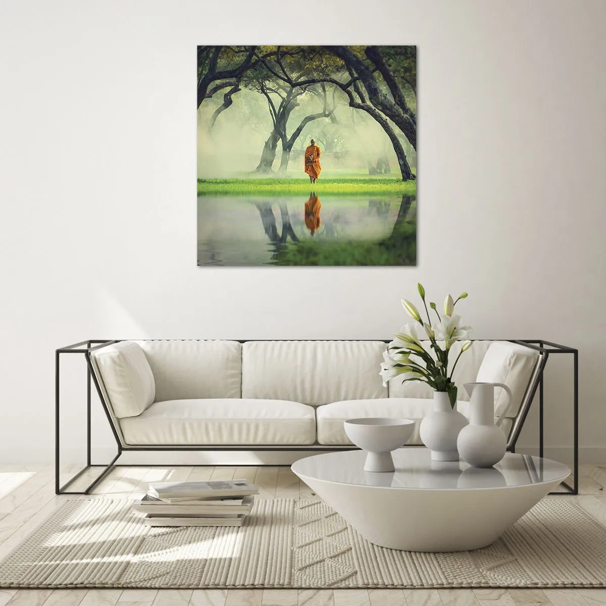 Glasbild - Bild auf glas - Auf dem Weg zur Erleuchtung - 60x60 cm