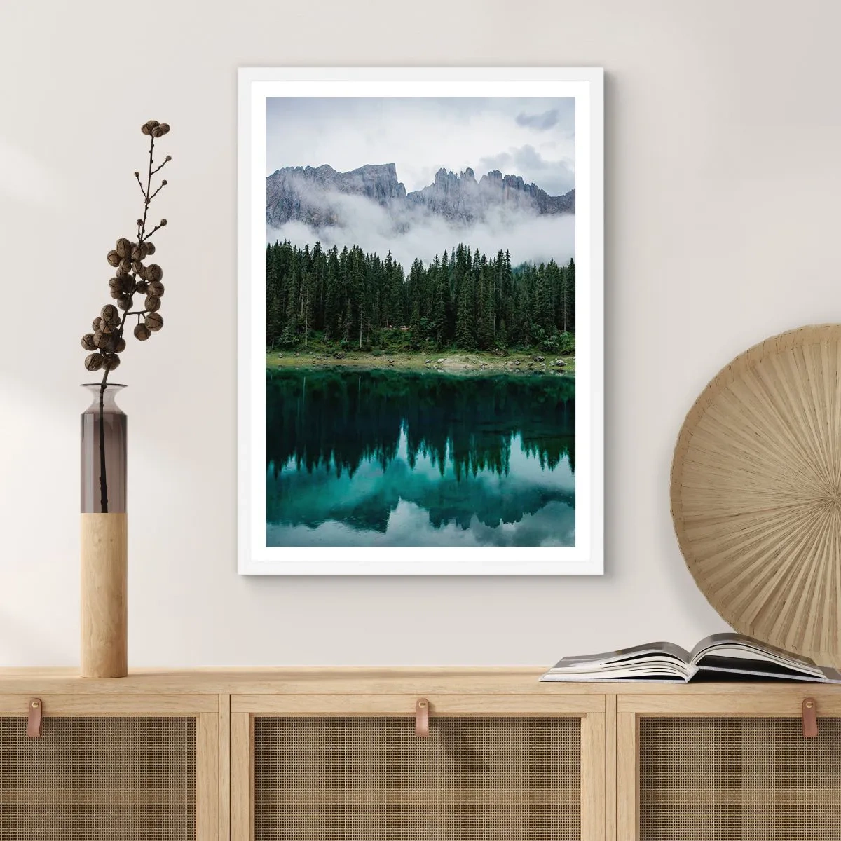 Poster in einem weißen Rahmen - Leise, leise, lass uns das Trinkwasser nicht wecken ... - 70x100 cm