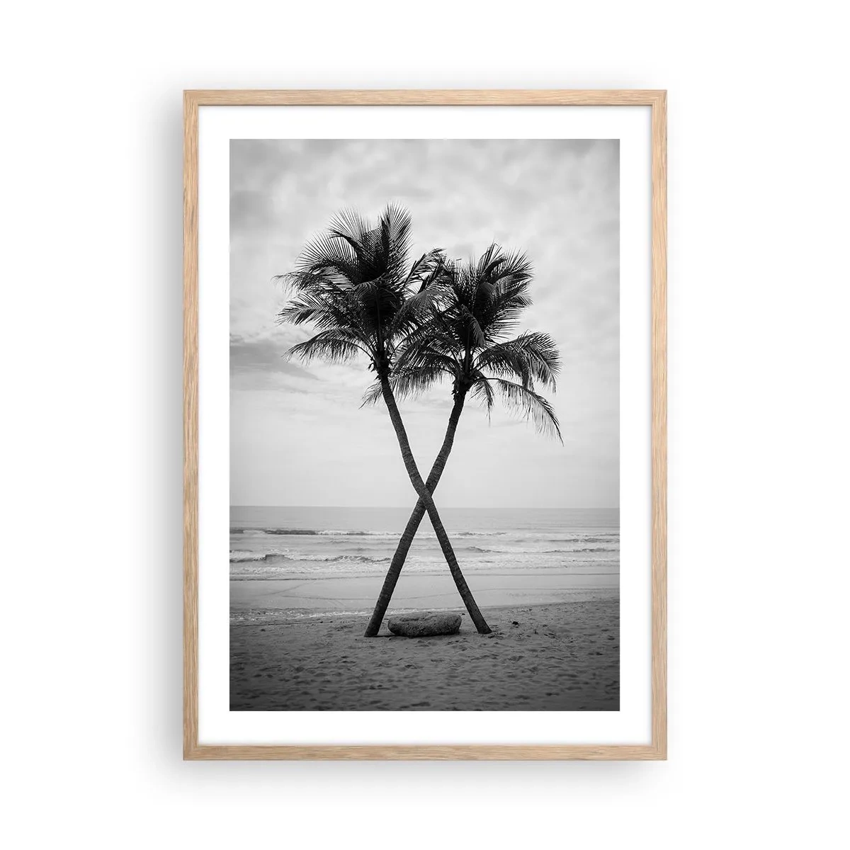 Poster in einem Rahmen aus heller Eiche - Sie spürte eine Präsenz - 50x70 cm