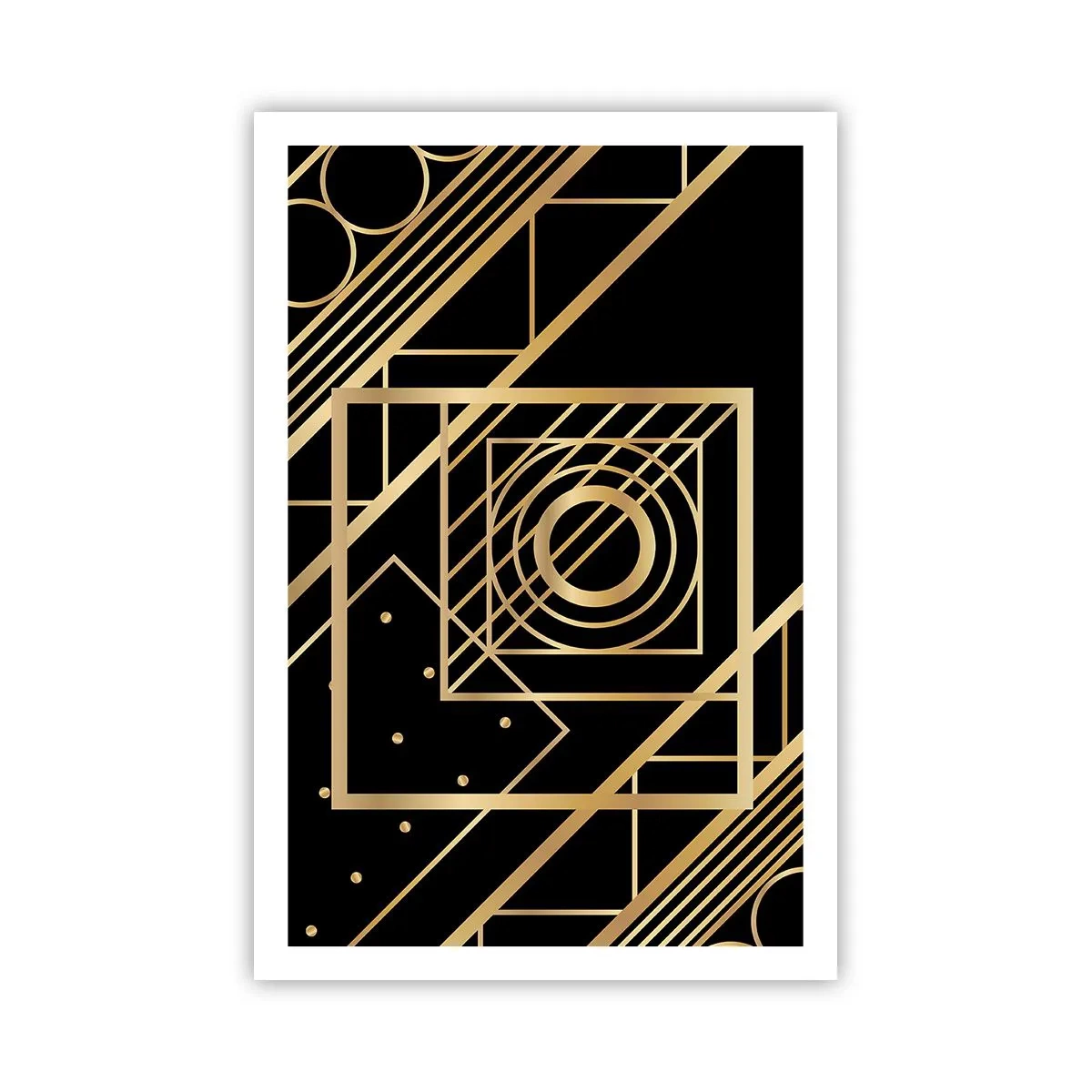 Poster - Goldene Geometrie - 61x91 cm