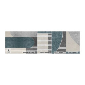 Fototapeten Muster Premium Canvas - Komposition auf der Ebene - Minimalismus, Formen, Pastell - 100x30 cm