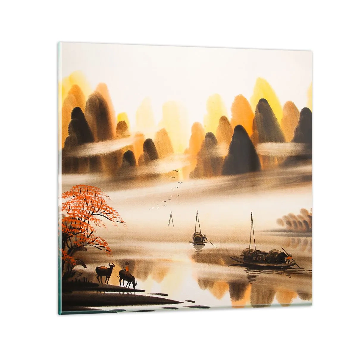 Glasbild - Bild auf glas - Weiter als im Fernosten - 40x40 cm