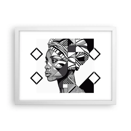 Poster in einem weißen Rahmen - Ethnisches Porträt - 40x30 cm