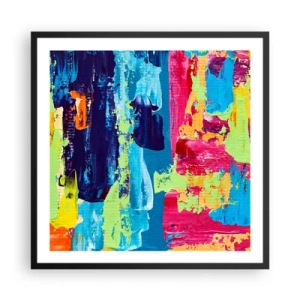 Poster in einem schwarzem Rahmen - Das Leben ist wunderschoen! - 60x60 cm