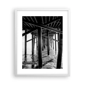 Poster in einem weißen Rahmen - Strandversteck - 40x50 cm