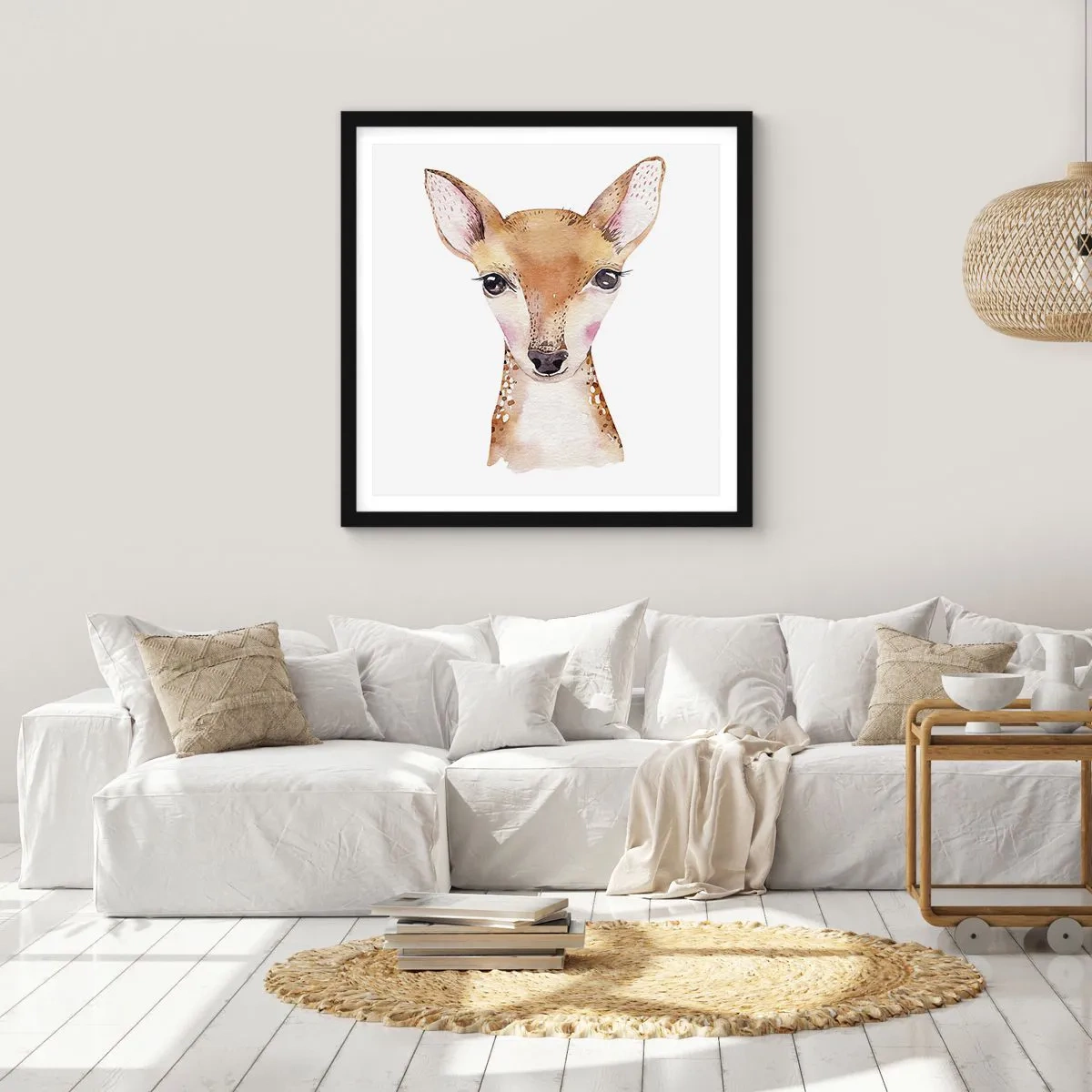 Poster in einem schwarzem Rahmen - Die Natur der Unschuld - 40x40 cm