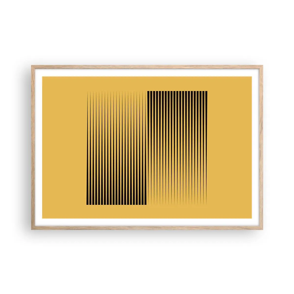Poster in einem Rahmen aus heller Eiche - Quadratur der Gegensätze - 100x70 cm