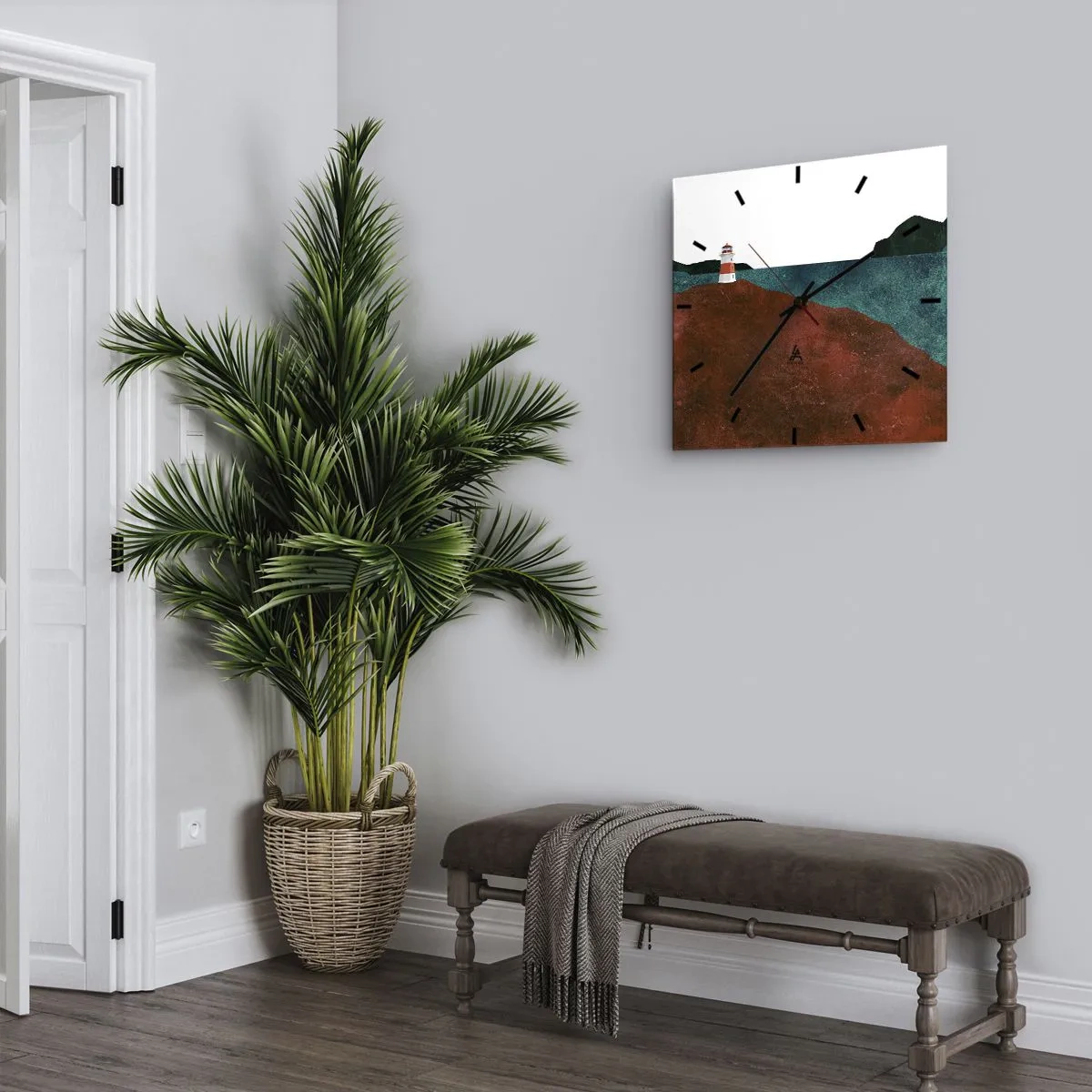 Wanduhr - Glasuhr - Aufs Meer starren - 30x30 cm