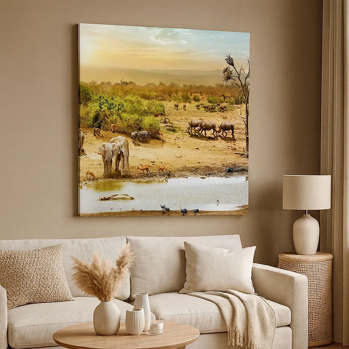 Bild auf Leinwand - Leinwandbild - Ein Fluss floss aus Eden ... - 30x30 cm