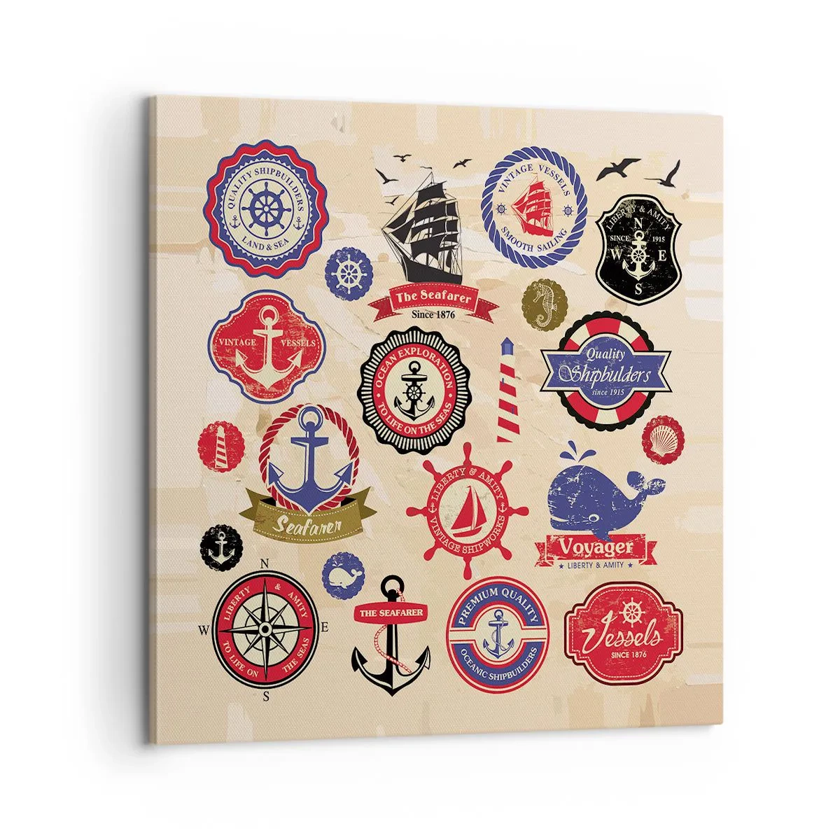 Bild auf Leinwand - Leinwandbild - Segelbruderschaft - 60x60 cm