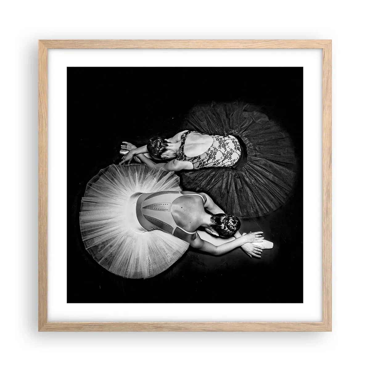 Poster in einem Rahmen aus heller Eiche - Jin und Jang – perfekte Balance - 50x50 cm