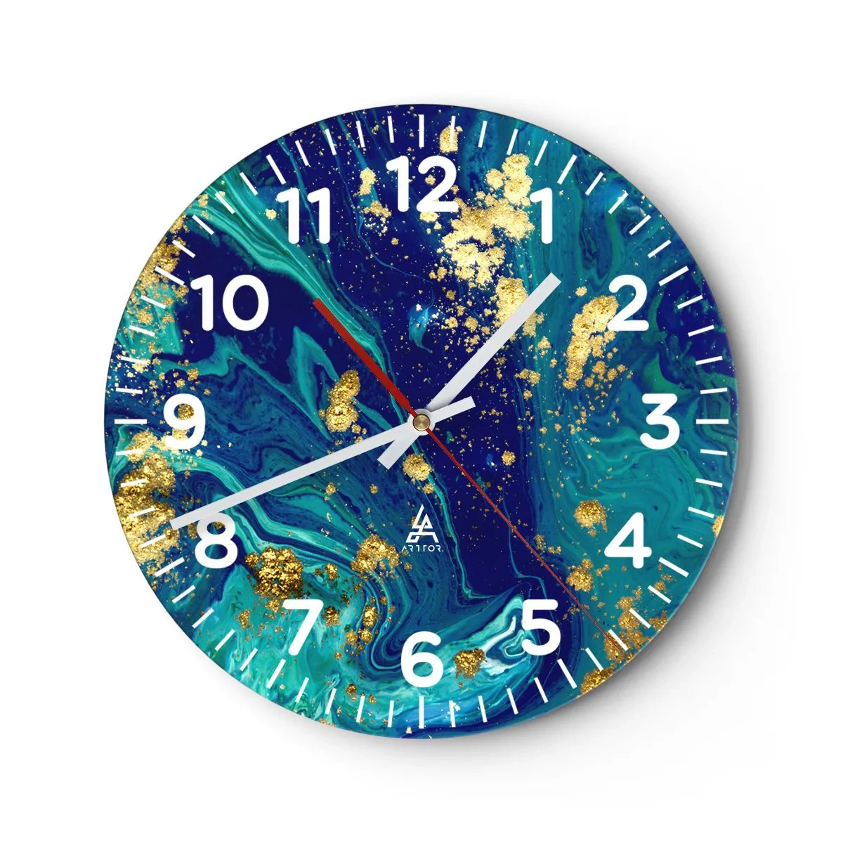 Wanduhr - Glasuhr - Die Blütenblätter der Sonne - 40x40 cm