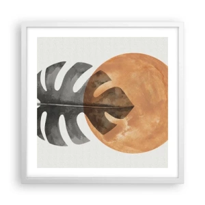 Poster in einem weißen Rahmen - Immer die Sonne - 50x50 cm