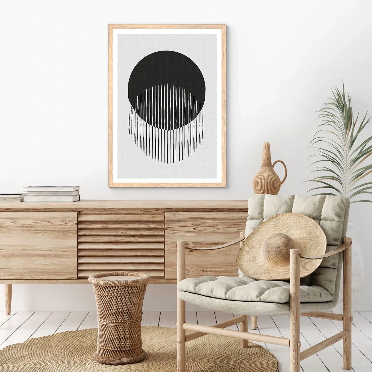 Poster in einem Rahmen aus heller Eiche - Sein Alter Ego - 40x50 cm
