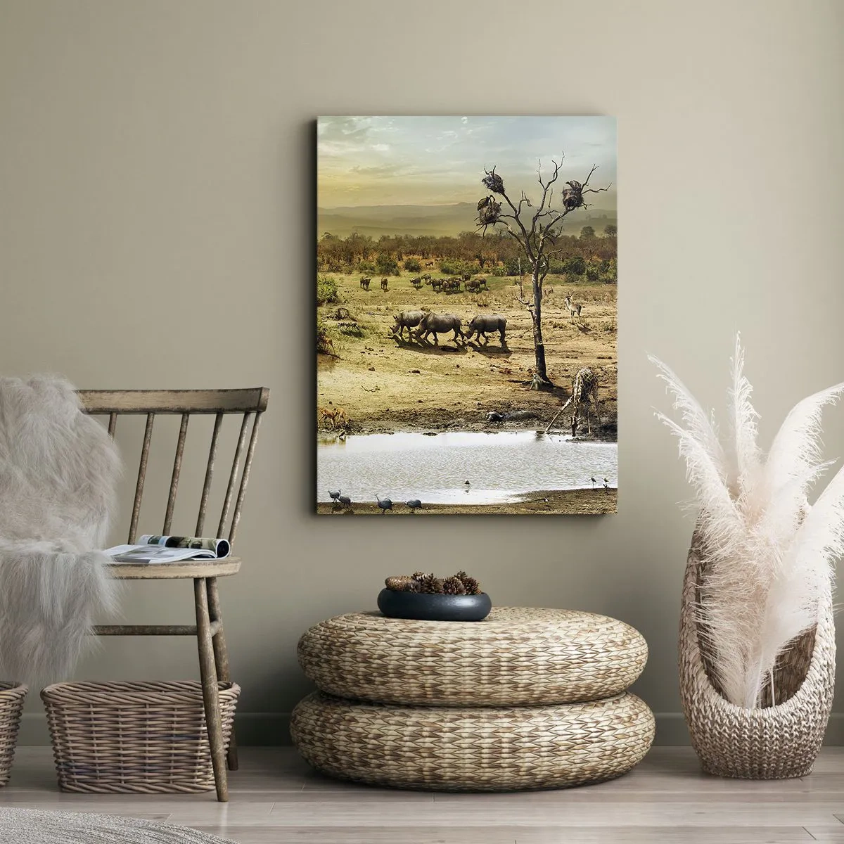 Bild auf Leinwand - Leinwandbild - Ein Fluss floss aus Eden ... - 45x80 cm