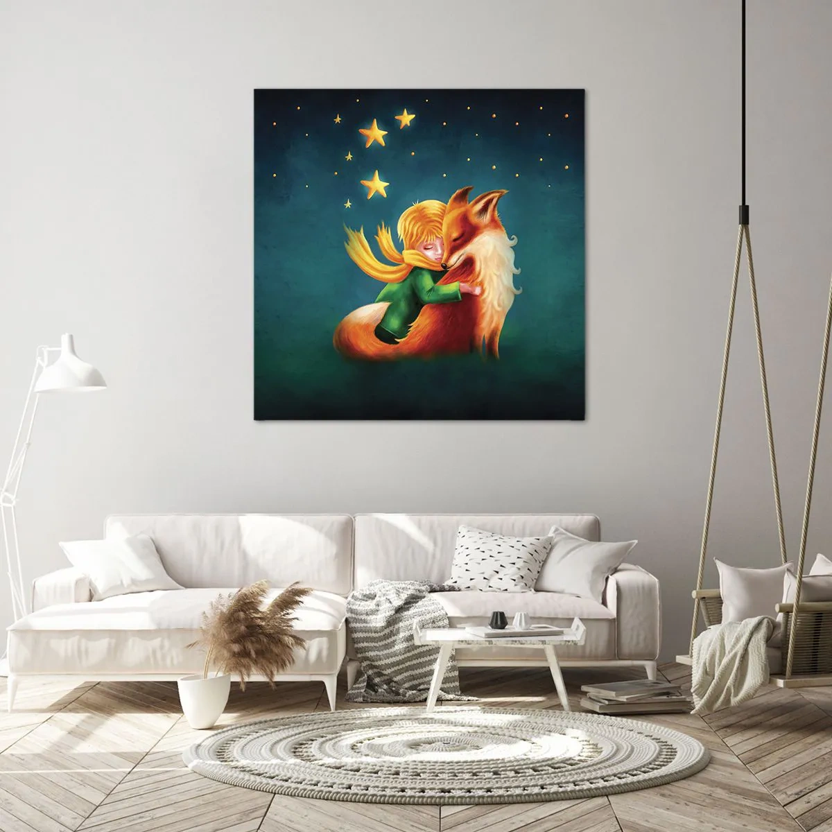 Bild auf Leinwand - Leinwandbild - Kleiner Prinz - 70x70 cm