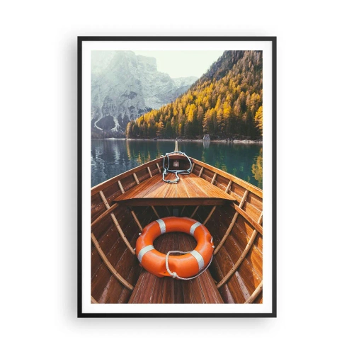 Poster in einem schwarzem Rahmen - Bergreise - 70x100 cm