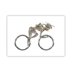 Poster - Ein mechanisches Fahrrad mit futuristischem Design - 100x70cm - Eine tolle Maschine - Moderne Wanddekoration für Wohnzimmer und Schlafzimmer ARTTOR