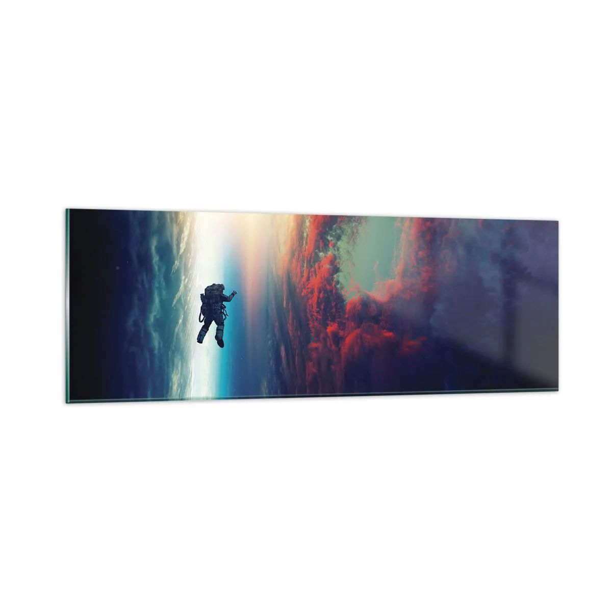 Glasbild - Bild auf glas - Sich dem Universum stellen - 90x30 cm