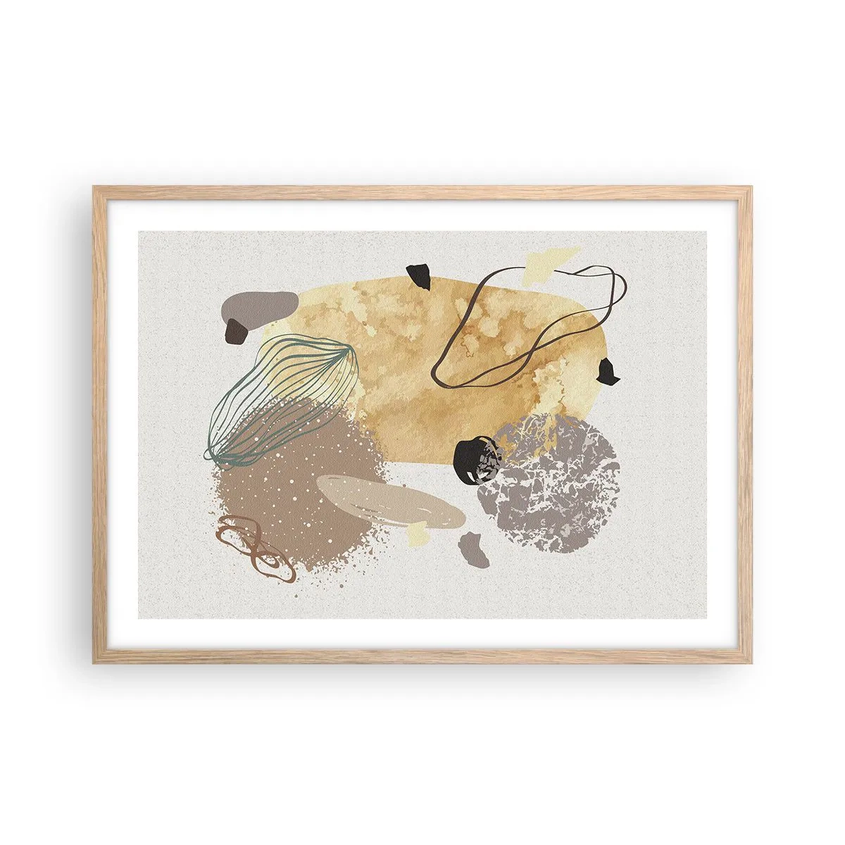 Poster in einem Rahmen aus heller Eiche - Angewandte Plumkologie - 70x50 cm