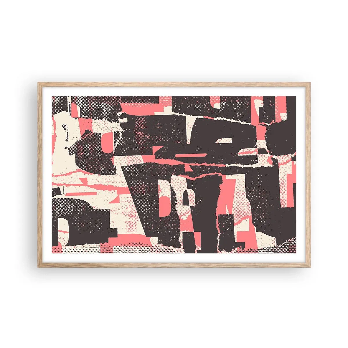 Poster in einem Rahmen aus heller Eiche - All dieser Lärm - 91x61 cm