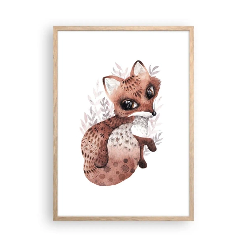 Poster in einem Rahmen aus heller Eiche - Einfach lieben - 50x70 cm