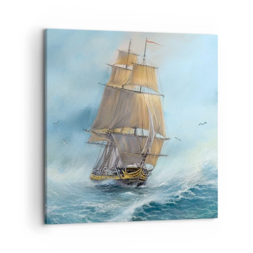 Bild auf Leinwand - Leinwandbild - Über die Wellen gleiten - 50x50 cm