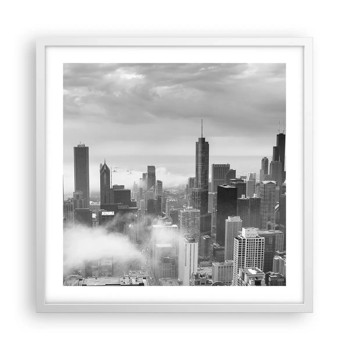 Poster in einem weißen Rahmen - Amerikanische Landschaft - 50x50 cm