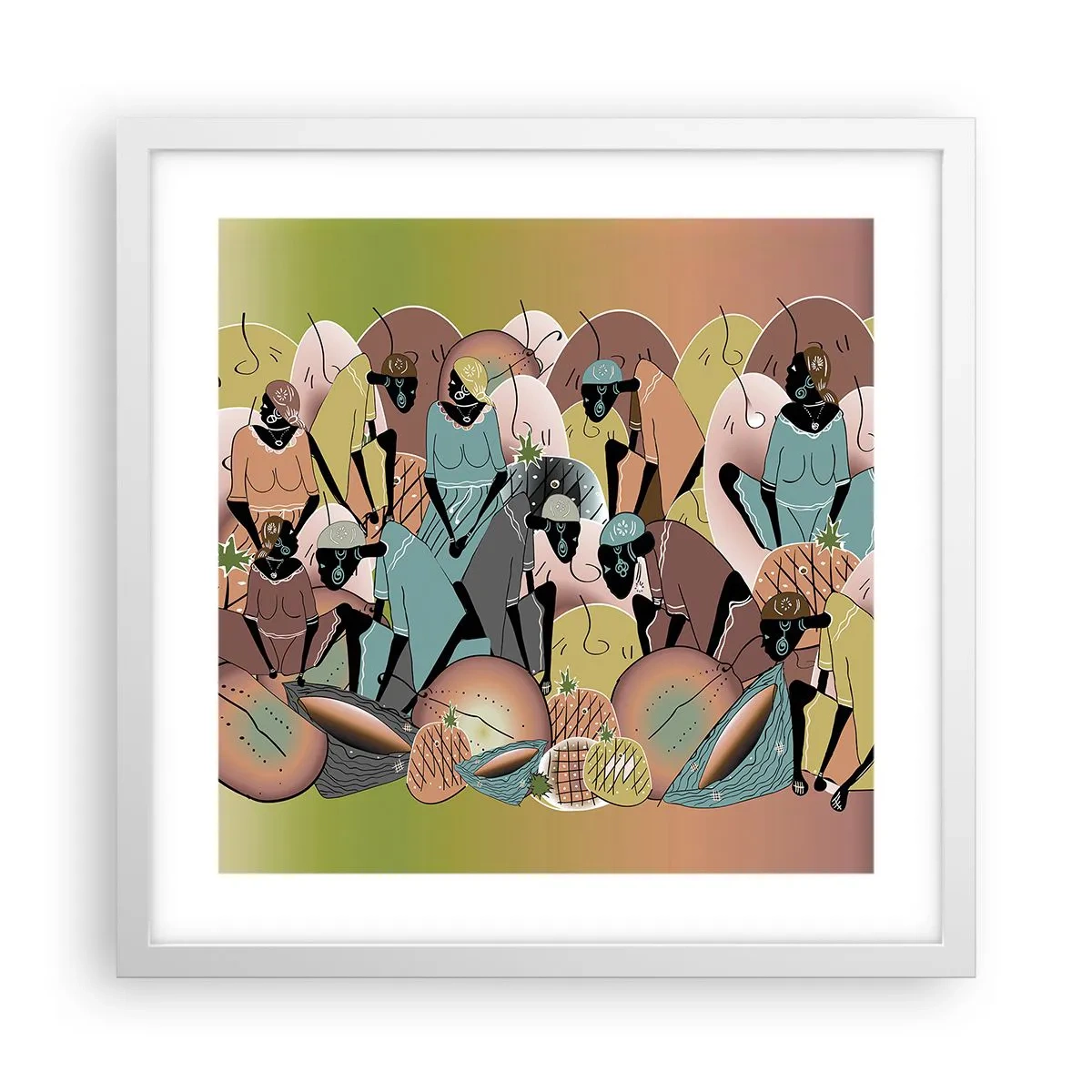 Poster in einem weißen Rahmen - Ein toller Urlaub steht bevor - 40x40 cm