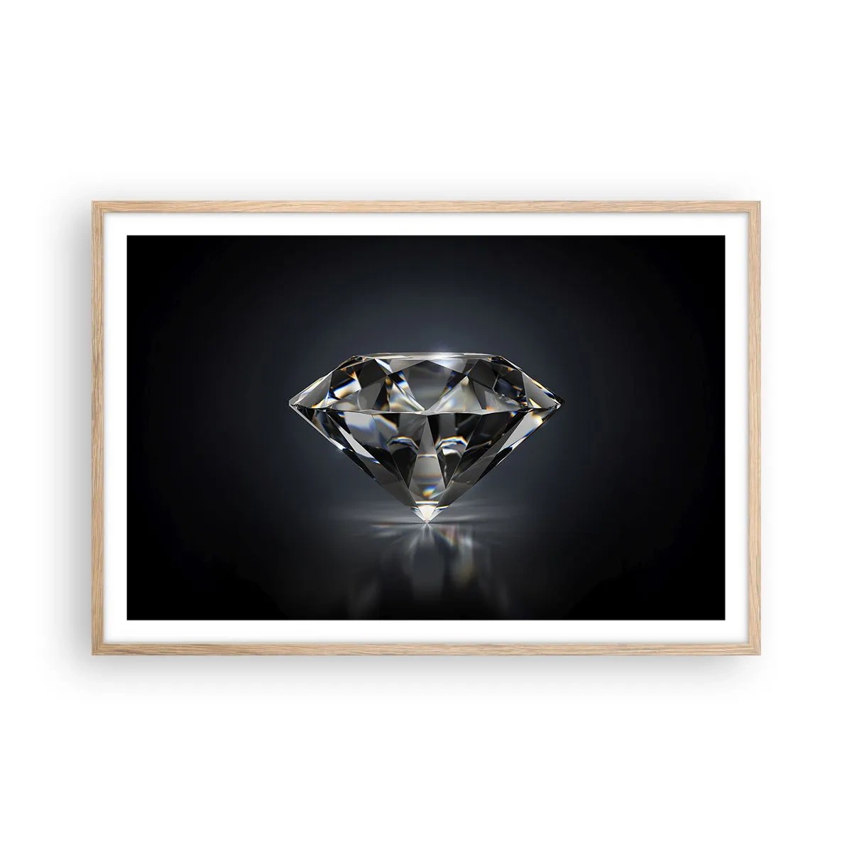 Poster in einem Rahmen aus heller Eiche - Beste Freundin - 91x61 cm