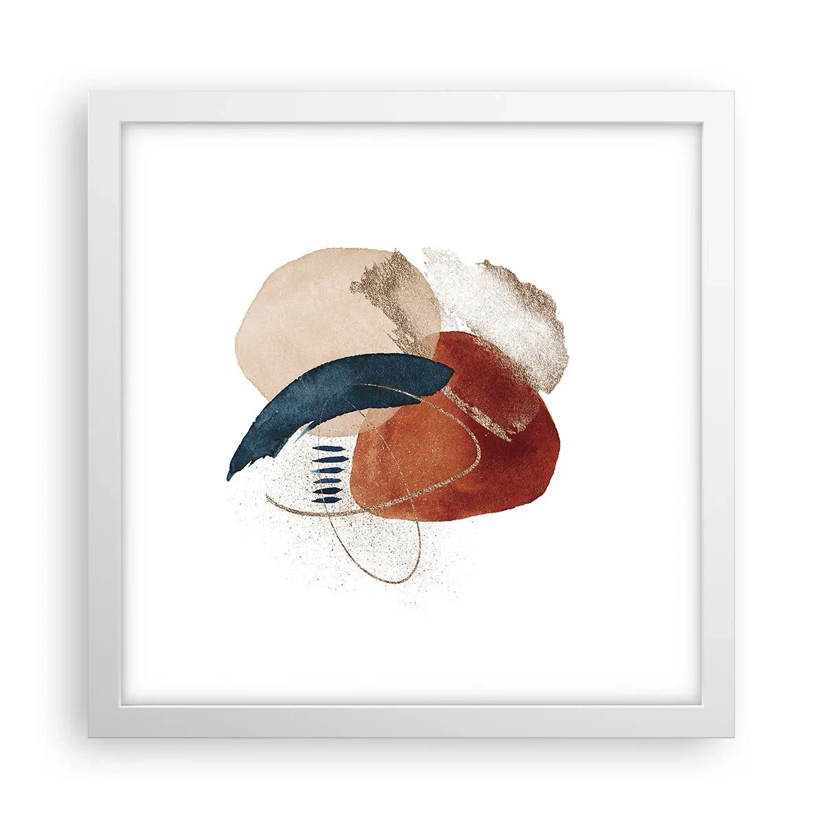 Poster in einem weißen Rahmen - Ovale Komposition - 30x30 cm