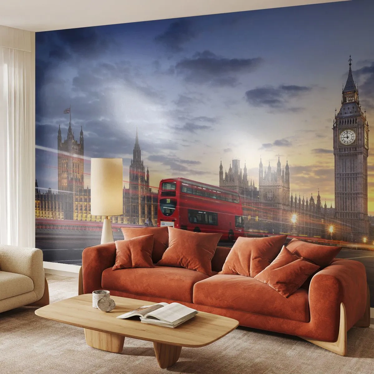 Fototapete Premium Sand - Spezielle Charaktere - Stadt, London, Die Architektur - 350x256 cm