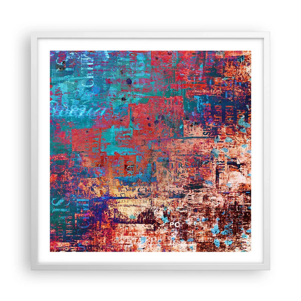 Poster in einem weißen Rahmen - Erinnerung und Vergessen - 60x60 cm