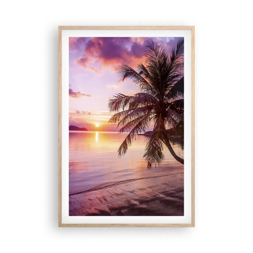 Poster in einem Rahmen aus heller Eiche - Behaglichkeit bis zum Horizont - 61x91 cm