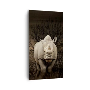 Bild auf Leinwand - Leinwandbild - Weiß gegen die Natur - 55x100 cm