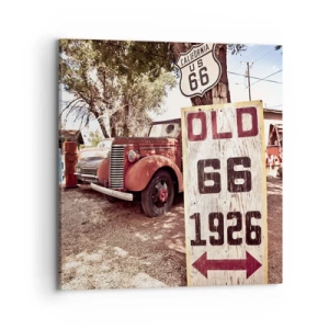 Bild auf Leinwand - Leinwandbild - Die Legende der amerikanischen Provinz - 70x70 cm