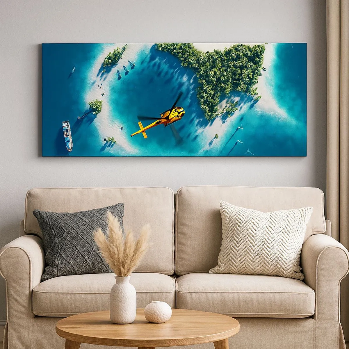 Bild auf Leinwand - Leinwandbild - Kauf dir eine Insel - 100x40 cm