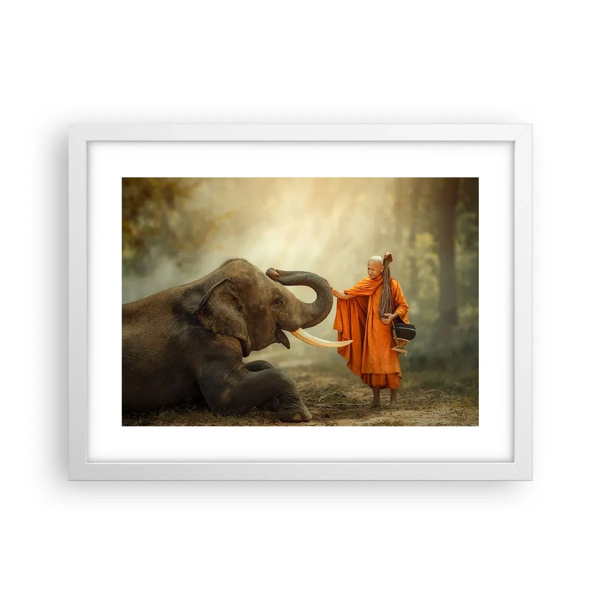 Poster in einem weißen Rahmen - Treffen unterwegs - 40x30 cm