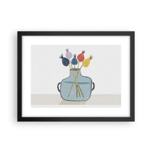 Poster in einem schwarzem Rahmen - Es ist mucksmäuschenstill - 40x30 cm