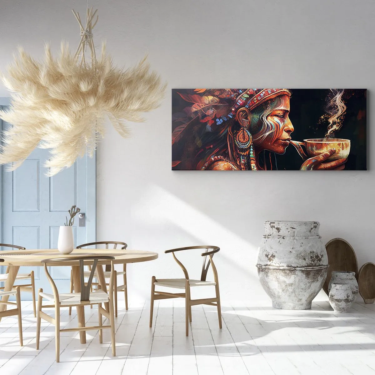 Bild auf Leinwand - Leinwandbild - Magisches Ritual - 100x40 cm