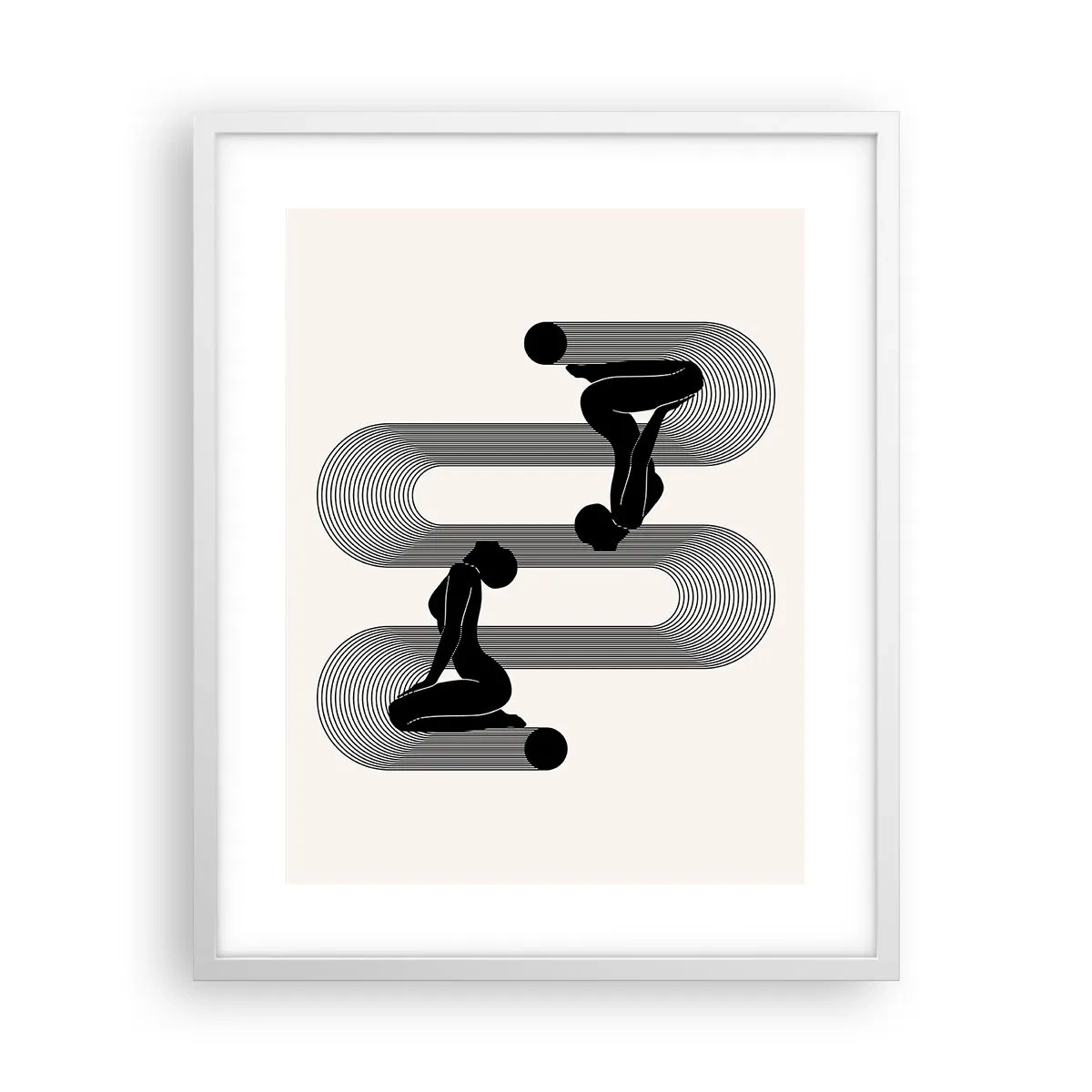 Poster in einem weißen Rahmen - Sinnliche Symmetrie - 40x50 cm