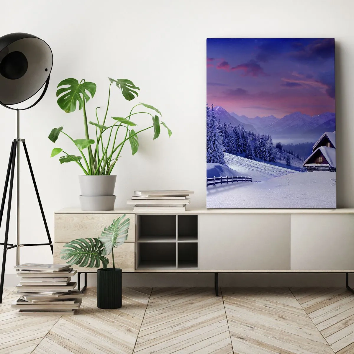 Bild auf Leinwand - Leinwandbild - Stille Nacht - 55x100 cm