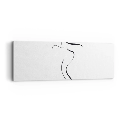 Bild auf Leinwand - Leinwandbild - Flüchtig wie eine Welle - 90x30 cm